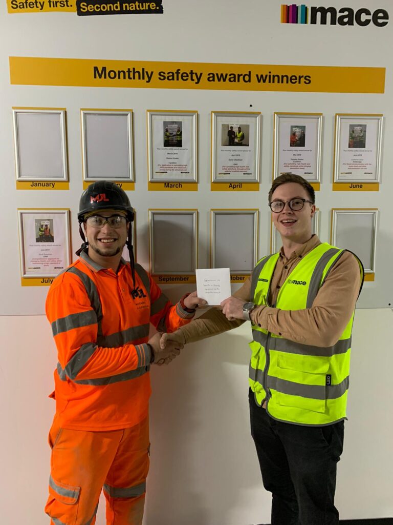 Michael J Lonsdale receives Mace monthly safety award